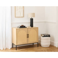 Nagato - buffet bas - cannage et bois - 100 cm