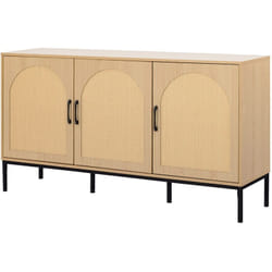 Nagato - buffet bas - cannage et bois - 150 cm
