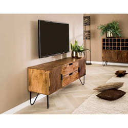Mumbai - meuble tv - en bois massif de manguier - 135 cm