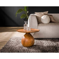 Raja - table basse - en bois massif d'acacia - 60 cm