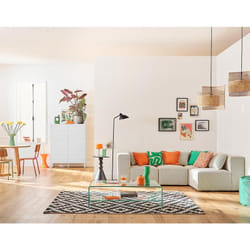 Arty - canapé modulable d'angle droit 5 places - en tissu mailles 3D