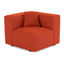 Arty - module d'assise droit - en tissu mailles 3d - orange