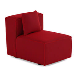 Arty - module d'assise sans accoudoirs - en tissu mailles 3d - rouge
