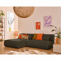 Onyx - canapé modulable d'angle réversible 4 places - en tissu mailles 3D