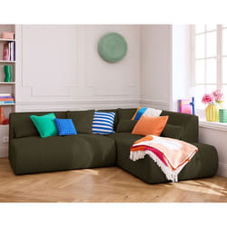 Onyx - canapé modulable d'angle droit 5 places - en tissu mailles 3D