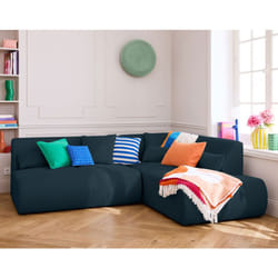 Onyx - canapé modulable d'angle droit 5 places - en tissu mailles 3D