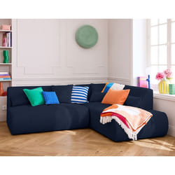 Onyx - canapé modulable d'angle droit 5 places - en tissu mailles 3D