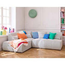 Onyx - canapé modulable d'angle gauche - 5 places - en tissu mailles 3D