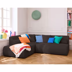 Onyx - canapé modulable d'angle gauche - 5 places - en tissu mailles 3D