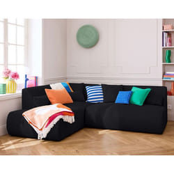 Onyx - canapé modulable d'angle gauche - 5 places - en tissu mailles 3D