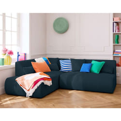 Onyx - canapé modulable d'angle gauche - 5 places - en tissu mailles 3D