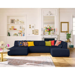 Onyx - canapé panoramique modulable d'angle droit - 7 places - en tissu mailles 3D