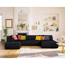 Onyx - canapé panoramique modulable d'angle gauche - 7 places - en tissu mailles 3D