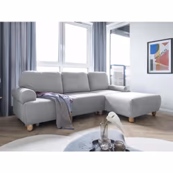 Olli - canapé d'angle droit - convertible - avec coffre - 4 places - en tissu