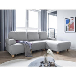 Olli - canapé d'angle droit - convertible - avec coffre - 4 places - en tissu