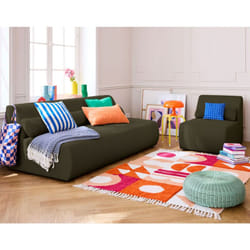 Onyx - canapé droit 3 places - en tissu mailles 3d - vert