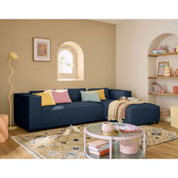 Stella - canapé d'angle droit - 4 places - en tissu texturé