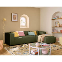 Stella - canapé d'angle droit - 4 places - en tissu texturé