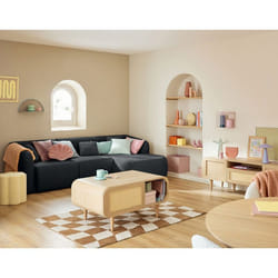 Ikare - canapé modulable d'angle droit - 4 places - en tissu