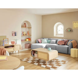 Ikare - canapé modulable d'angle gauche - 4 places - en tissu