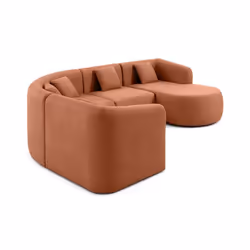 Ikare - canapé modulable d'angle droit - 5 places - avec méridienne - en tissu