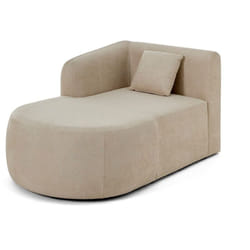 Ikare - module d'assise méridienne gauche - en tissu - beige