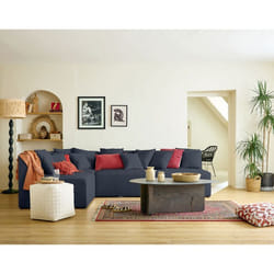 Amalfi - canapé modulable d'angle réversible - 4 places - en tissu
