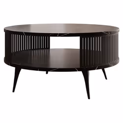 Forini - table basse - effet marbre noir - 75 cm