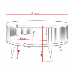 Best Mobilier 2081NBO Table à café, latérale et de salon - Vue supplémentaire 4