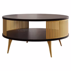 Forini - table basse - noir et doré - 75 cm