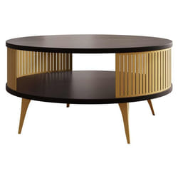Forini - table basse - noir et doré - 75 cm