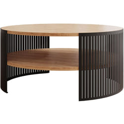 Cruz - table basse - chêne naturel et noir - 75 cm