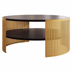 Cruz - table basse - noir et doré - 75 cm