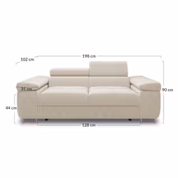 Best Mobilier 2102BEI canapé Beige - Vue supplémentaire 7