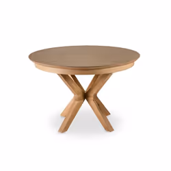Virtuoso - table à manger ronde extensible - bois - 4 à 8 personnes