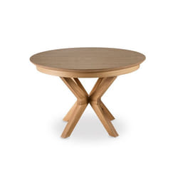 Virtuoso - table à manger ronde extensible - bois - 4 à 8 personnes