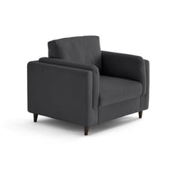 Brooke - fauteuil en velours pieds en bois