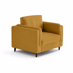 Brooke - fauteuil en velours pieds en bois