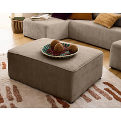 Topaze - pouf - en velours côtelé plat