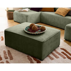 Topaze - pouf - en velours côtelé plat