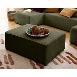 Topaze - pouf - en velours côtelé plat