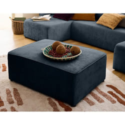 Topaze - pouf - en velours côtelé plat
