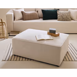 Topaze - pouf - en tissu bouclette