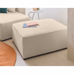 Topaze - pouf - en tissu velours relief