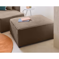 Topaze - pouf - en tissu velours relief
