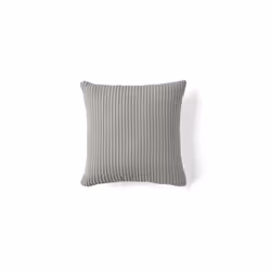 Selma - coussin - en velours côtelé - 40x40 cm - Gris clair