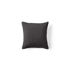 Rune - coussin - en velours côtelé - 37x37 cm - Gris foncé