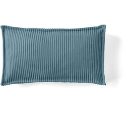 Stella - coussin - en velours côtelé - 32x57 cm - bleu canard