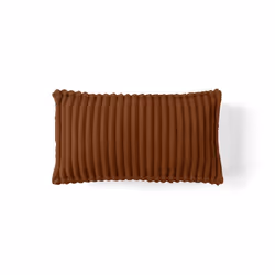 Stella - coussin - en velours côtelé grosses côtes - 32x57 cm - Terracotta