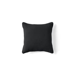 Topaze - coussin - velours texturé - 40x40 cm - Noir